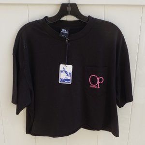 Black crop top with pocket